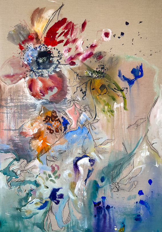 series-Beauty-Of-Transience-song-of-the-windflower-Lies-Goemans-painting-flower-schilderij-floral-140x200cm-basis