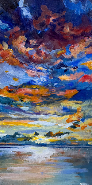 series-In The Clouds-13-Rough-Sky-Gentle-Sea-sky-Lies-Goemans-10X20cm-painting-cloud scape-landschap-basis