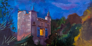 nocturnal painting-lies goemans-20x10cm-pigeonier-france