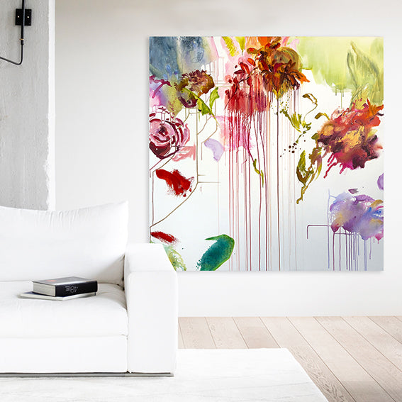 FloralPoetry-when-the-birds-start-singing-again-Lies-Goemans-painting-flower-schilderij-floral-150x150cm-interior