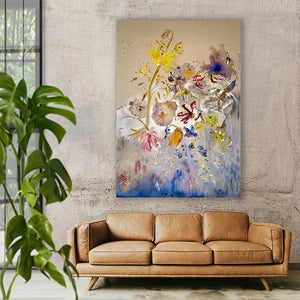 Beauty-Of-Transience-Open-Up-To-Infinity-Lies-Goemans-140x200cm-floral-painting-interior