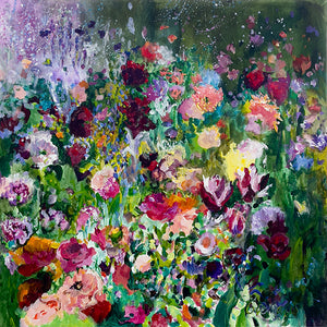 Color-Fields-flowering-song-of-infinite-abundance-Lies-Goemans-painting-flower-schilderij-floral-120x120cm-basis