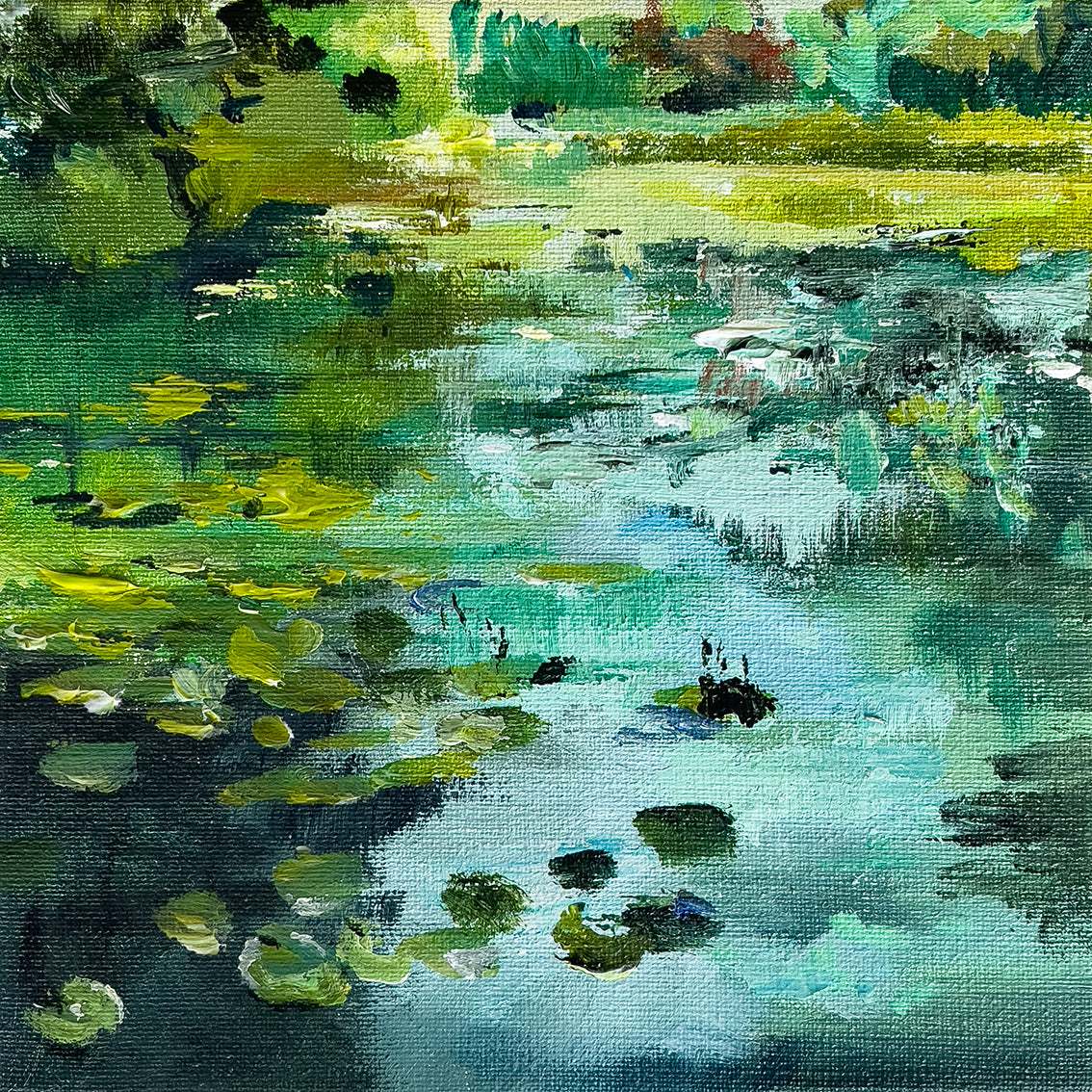 Fresh Spring Green Pond