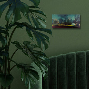 series-Nocturnal-who-is-hiding-in-the-park-Lies-Goemans-20X10cm-painting-night-landscape-klein-schilderij-interior