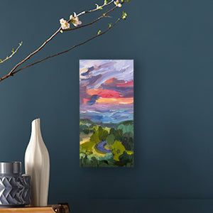 series-InTheClouds-6-Little-Blue-Road-sky-Lies-Goemans-10X20cm-painting-cloudscape-landschap-interior-20-blue