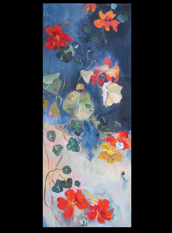 Botanical-Story-series-East-Indian-Cherry-Lies-Goemans-20x50cm-flower-painting-floral-flower-bloemschilderij-artwork