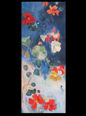Botanical-Story-series-East-Indian-Cherry-Lies-Goemans-20x50cm-flower-painting-floral-flower-bloemschilderij-artwork