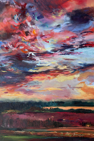 Daily-DisAppearance-2-Sultry-summer-night-Lies-Goemans-painting-sky-schilderij-clouds-100x150cm-basis