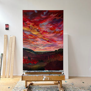 daily-dis-appearance-clouds-on-fire-100x150cm-lies-goemans-sky-atelier