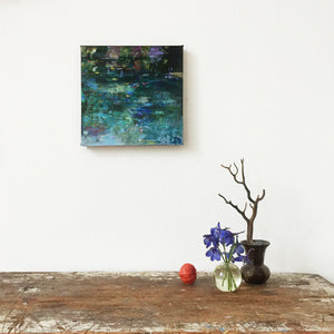 Dark Waters-Lies Goemans-waterscape-painting 20x20cm-interior