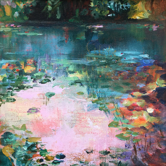Flamingo-Bay-Lies-Goemans-waterscape-painting-20x20cm-basis