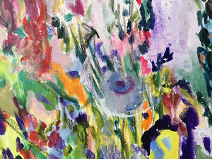 FloralPoetry-Lavish-gloves-for-fox-and-fairies-Lies-Goemans-painting-flower-schilderij-floral-150x100cm-detail