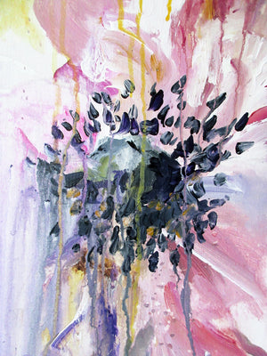 FloralPoetry-crying-for-jackie-Lies-Goemans-painting-flower-schilderij-floral-140x200cm-detail 3