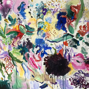 FloralPoetry-fun-of-being-colour-Lies-Goemans-painting-flower-schilderij-floral-150x100cm-basis-square