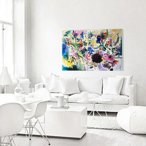 FloralPoetry-fun-of-being-colour-Lies-Goemans-painting-flower-schilderij-floral-150x100cm-interiorimpression-white