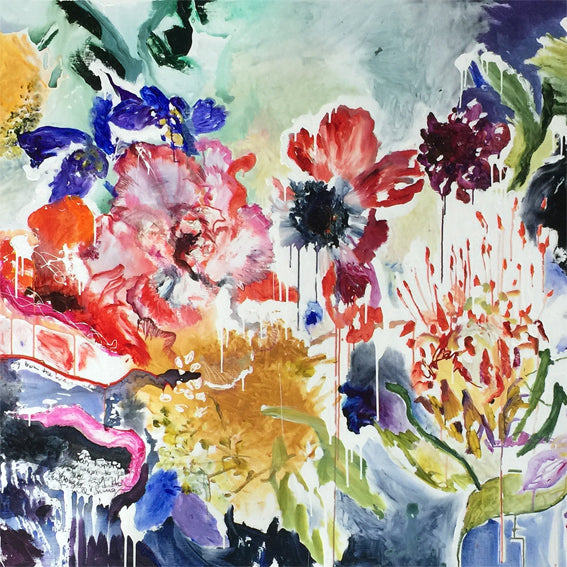 FloralPoetry-songs-from-the-heart-Lies-Goemans-painting-flower-schilderij-floral-140x200cm-basis-square