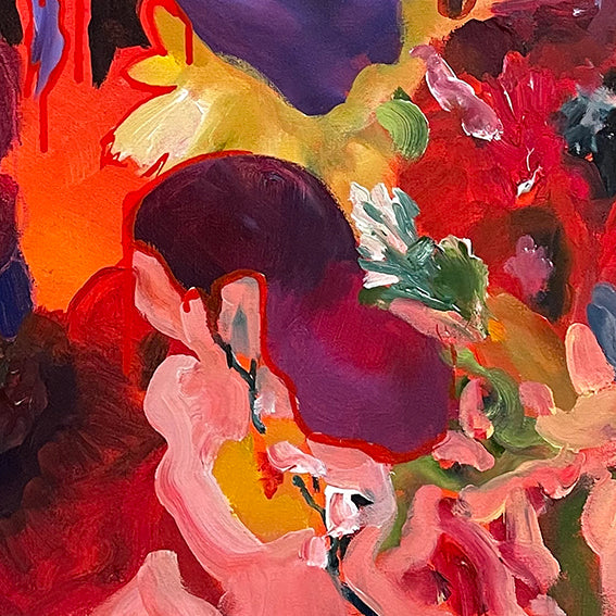 FloralPoetry-stay-in-your-magic-Lies-Goemans-painting-flower-schilderij-floral-100x100cm-interior-detail