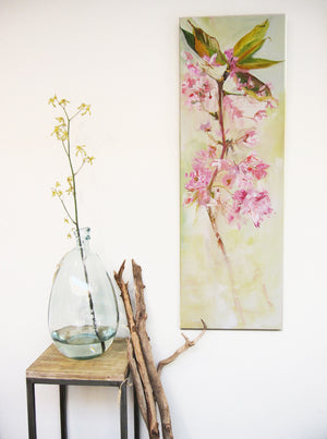 Branch-Up-Japanese-Spring-Lies-Goemans-40x120-cm-flower-painting-floral-flower-cherry-blossom-bloemschilderij-interior
