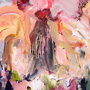 Botanical-Beauty-series-lush-and-wild-Lies-Goemans-20x50cm-flower-painting-floral-flower-iris-bloemschilderij-detail