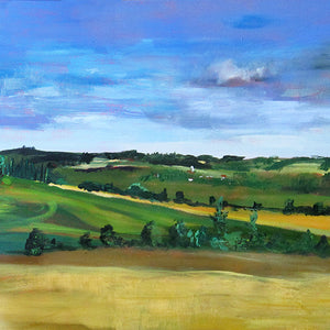 MomentsInFrance-chauffry-ete-2-Lies-Goemans-painting-landscape-schilderij-land-50x150cm-detail-midden