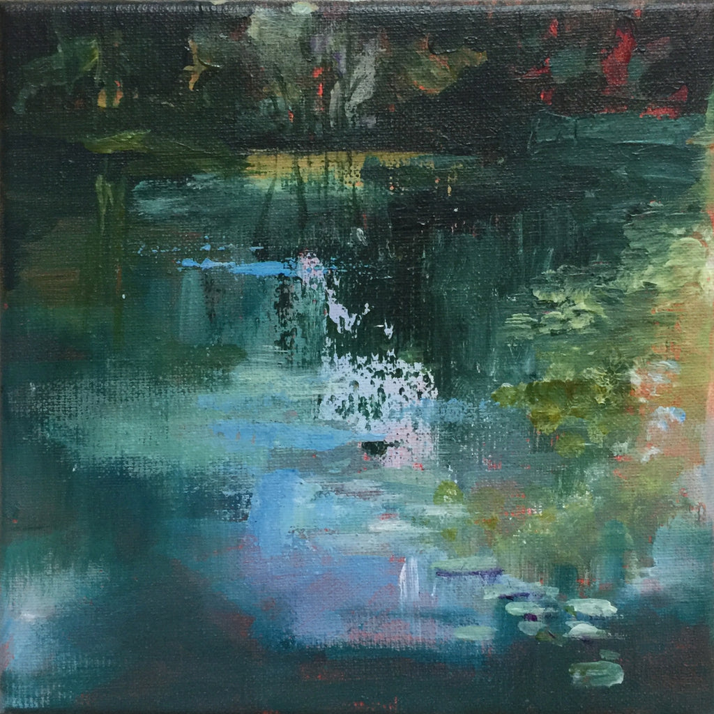 Shimmering Light-Lies Goemans-waterscape-painting 20x20cm