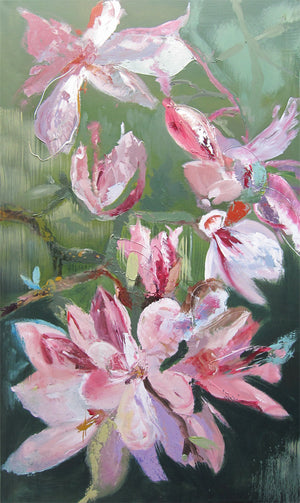 series-Early-Bloom-Soulangiana-X-Lies-Goemans-painting-floral-schilderij-120x200cm-basis-standing