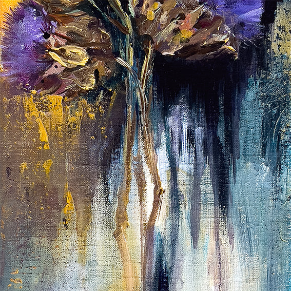 Tender-Heart-At-The-Core-Lies-Goemans-20x50cm-flower-painting-floral-flower-artichoke-bloemschilderij-basis-square