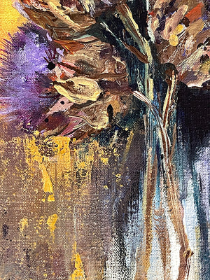 Tender-Heart-At-The-Core-Lies-Goemans-20x50cm-flower-painting-floral-flower-artichoke-bloemschilderij-detail