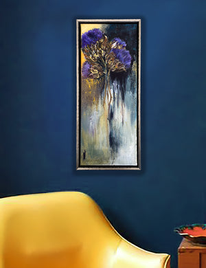 Tender-Heart-At-The-Core-Lies-Goemans-20x50cm-flower-painting-floral-flower-artichoke-bloemschilderij-interior-dark