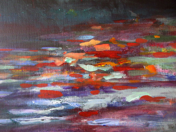 series Waterstories-monumental-Stillness-Lies-Goemans-waterscape-painting-150x150cm-detail