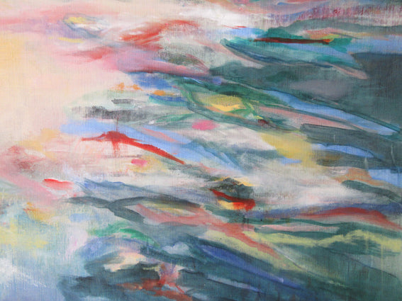 series Waterstories-monumental-Stillness-Lies-Goemans-waterscape-painting-150x150cm-detail