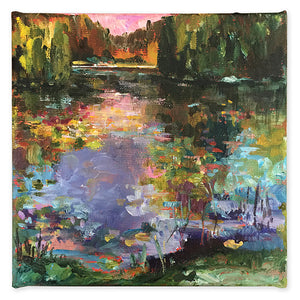 Waterstories-whispers-pink-sky-Lies-Goemans-waterscape-painting-20x20cm-basis.-on-whitejpg