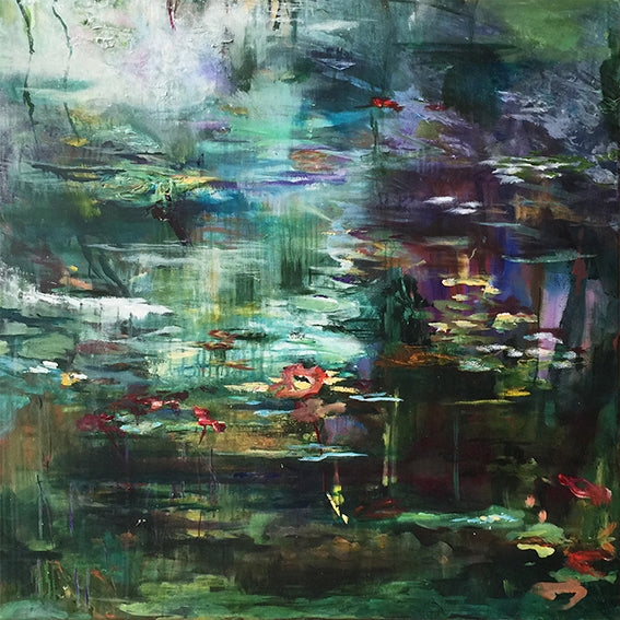 What-Lies-Beneath-30-Lies-Goemans-painting-water-schilderij-waterscape-100x100cm-basis-square