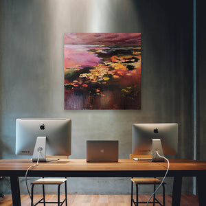 What-Lies-Beneath-32-Lies-Goemans-painting-water-schilderij-waterscape-100x100cm-interior-impression-dark-office-art