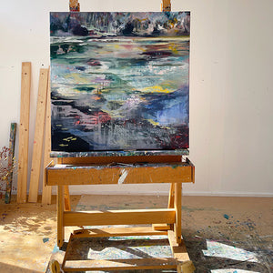 What-Lies-Beneath-40-copyright-Lies-Goemans-painting-water-schilderij-waterscape-100x100cm-in-atelier