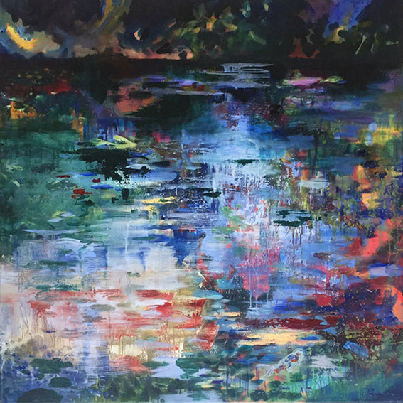 What-Lies-Beneath-8-Lies-Goemans-painting-water-schilderij-waterscape-100x100cm-basis