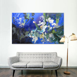 series-Early-Bloom-Japanese-snowball-Lies-Goemans-painting-floral-schilderij-120x200cm-interior-2