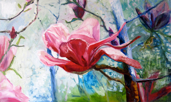 series-Early-Bloom-magnolia-like-a-lotus-Lies-Goemans-painting-floral-schilderij-200x120cm-basis