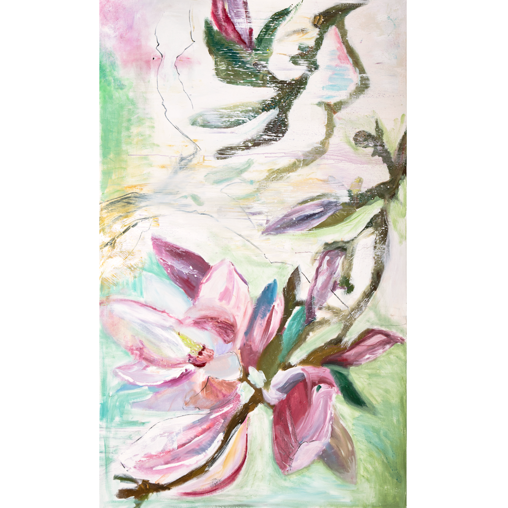 series-Early-Bloom-Full-Bloom-Lies-Goemans-painting-floral-schilderij-120x200cm-standing